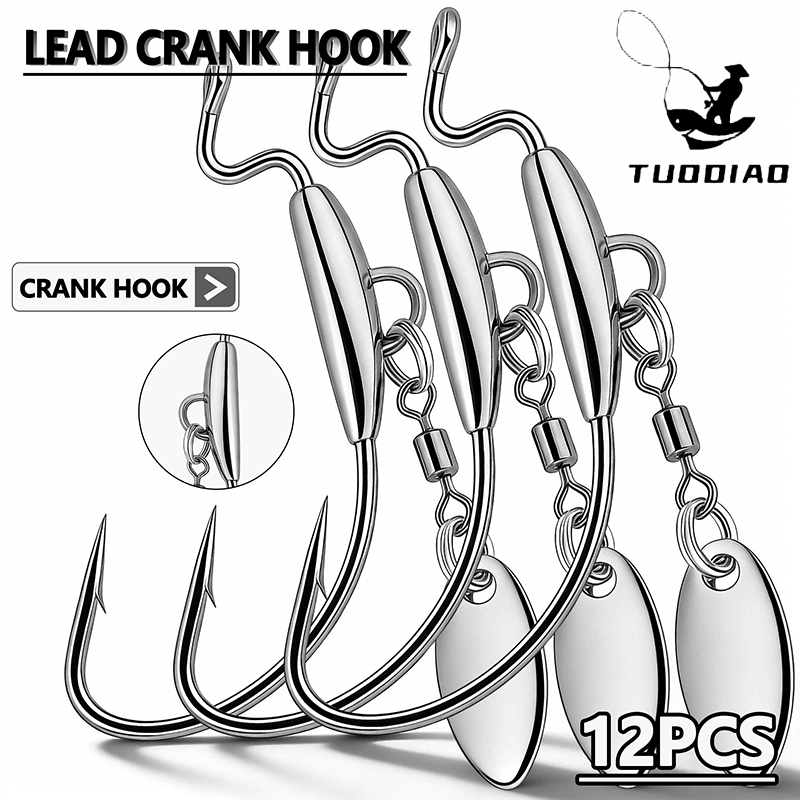 Fishing Hook Weedless - ชุดอุปกรณ์ตกปลา [TUODIAO] แบบ Crank Hook Jig