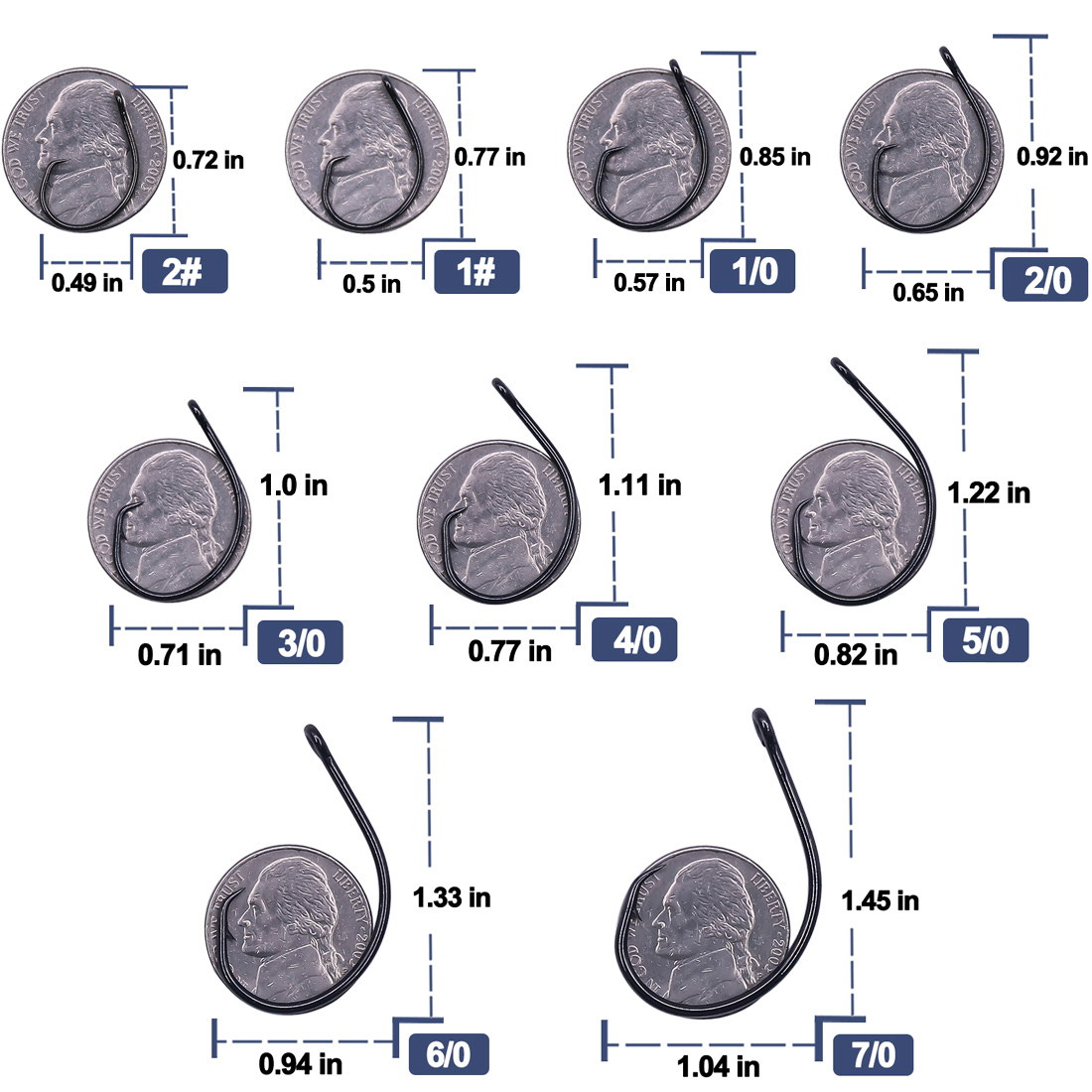 9KM ตะขอวงกลมแบบกว้าง 25-50 ชิ - Fishing Hook Circle บทวิจารณ์และราคา